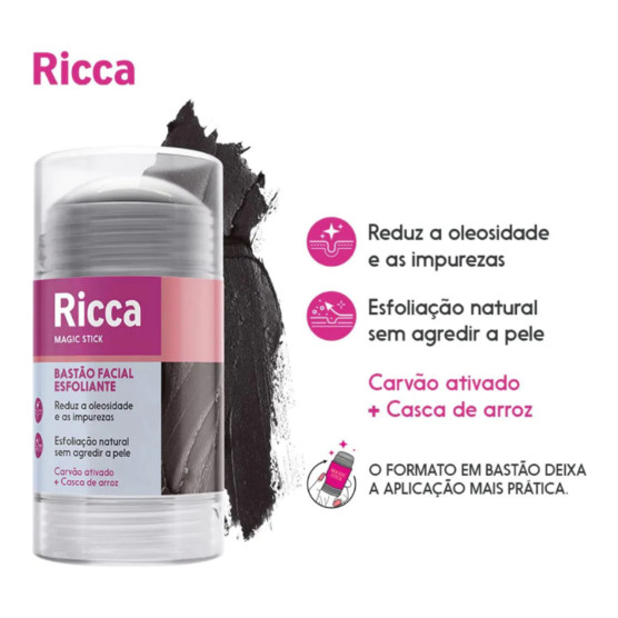 Kit Bastão Ricca Protetor Solar Hidratante Esfoliante Apaga Poros Area Olhos Lifting Envio Imediato — imagem 2 de 2