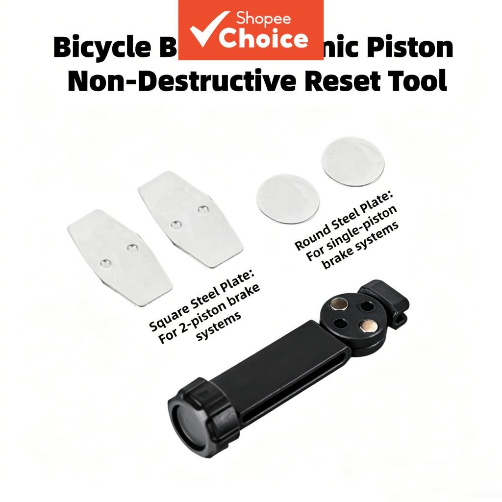 OFFBONDAGE Ferramenta Magnética Durável de Pistão de Freio a Disco de Bicicleta, Ferramenta Ajustável 360° para Reset de