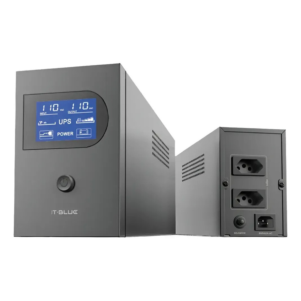 No-break Ups 1000va 600w 110v Fonte De Energia P/ Pc Preto