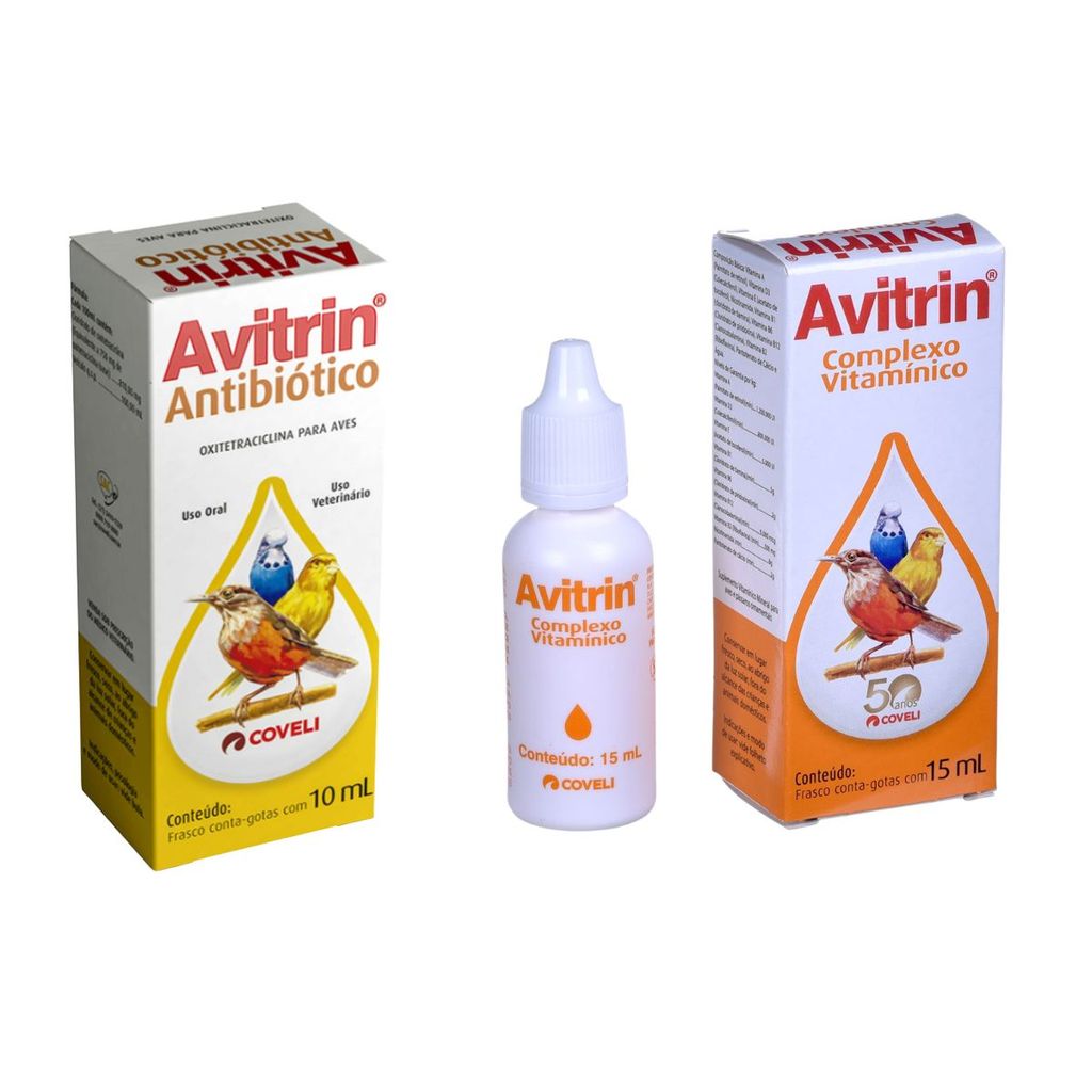 Avitrin Antibiótico/ Avitrin Complexo Vitamínico Aves Coveli