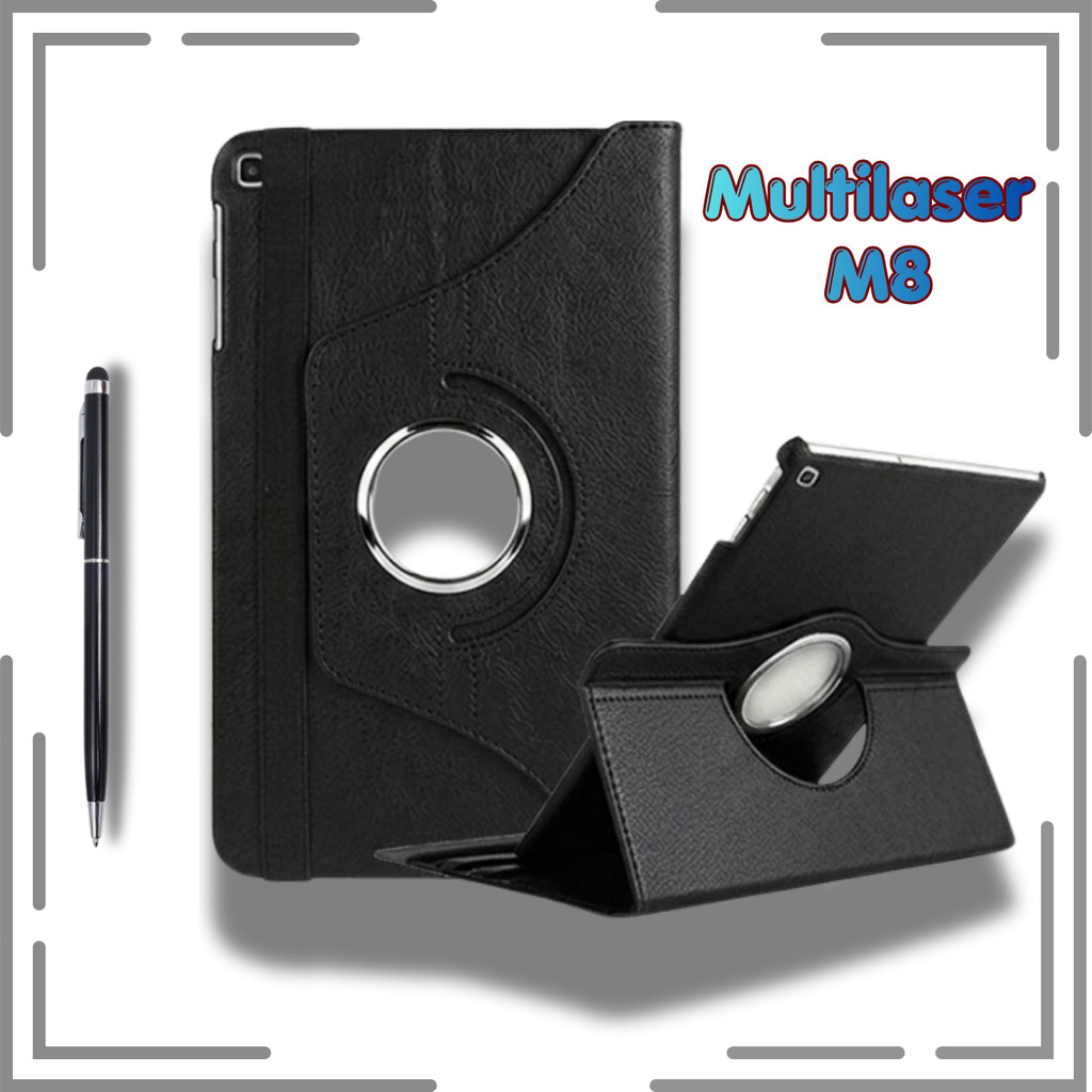 Capa + Caneta Touch compatível com Tablet Multilaser M8