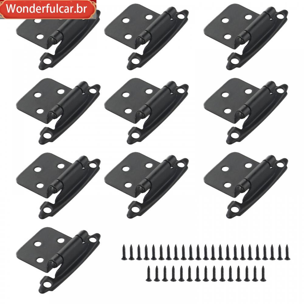 [WDFU-BR]Hinges Reused Overlay W/ Screws 7x4x3cm Cold-rolled Steel Cupboard Drawer