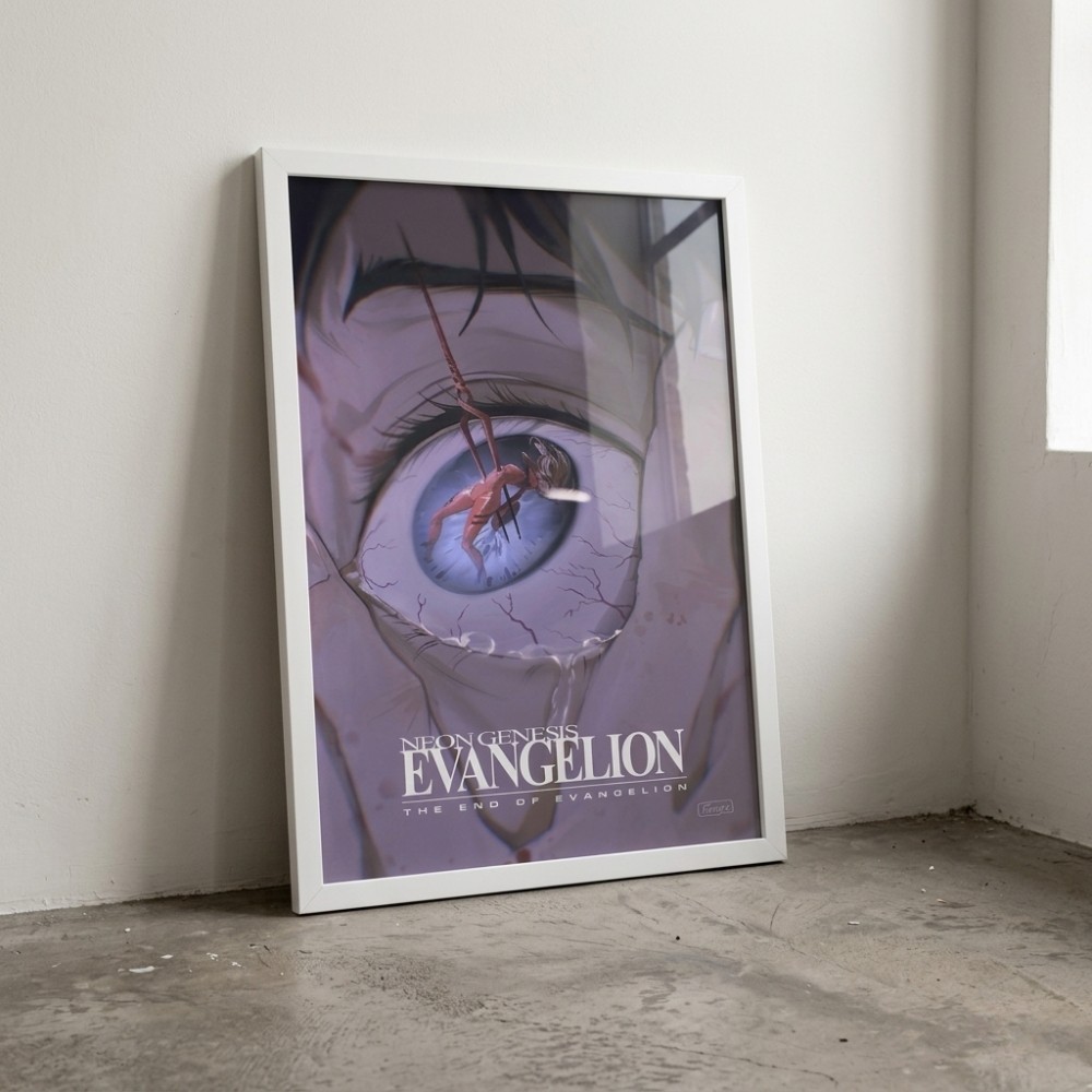 Quadro Decorativo Neon Genesis Evangelion Rei Olho A3 A4 A5