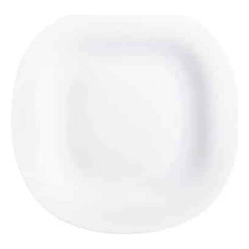 Prato Raso Quadrado Em Vidro Preto Carine 27cm - Luminarc