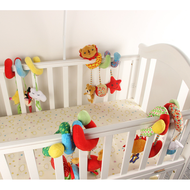 Carrinho De Bebê Brinquedos Animais Bonitos Cama Móvel Berço Carro Pendurado Espiral Boneca De Pelúcia Brinquedo De Dese