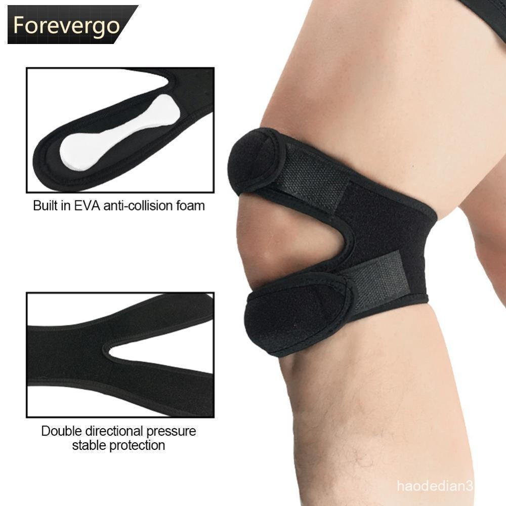 FOREVERGO 1Pc Joelheira Dupla Patelar Joelho Patela Tendão Suporte Cinta Almofada Basquete Esportes Protetor Aberto Envo