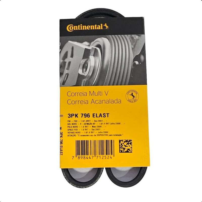 Correia Alternador Fox/gol/polo 2007/ 3pk796 Continental