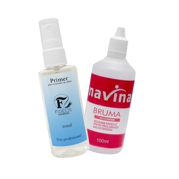 Kit Primer Fidelis + Bruma Navina Para Extensão De Cilios Uso Profissional em Oferta na Shopee