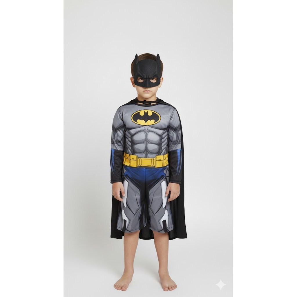 Fantasia Infantil de Super-Herói Batman com Máscara e Capa em Oferta na Shopee