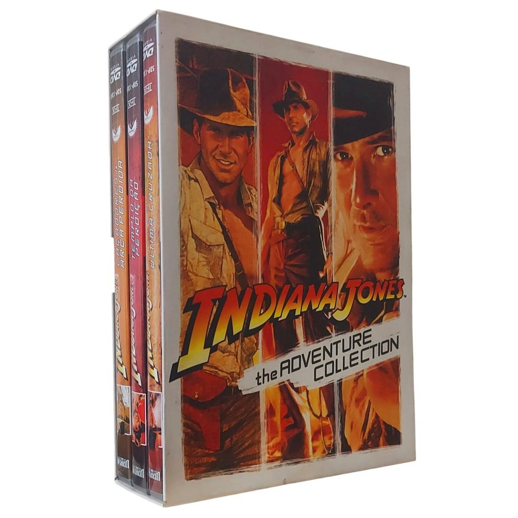 Dvd The Adventure Collection, Indiana Jones, Box com 3 Filmes, Caçadores da Arca Perdida, O tempo da Perdição, A Última