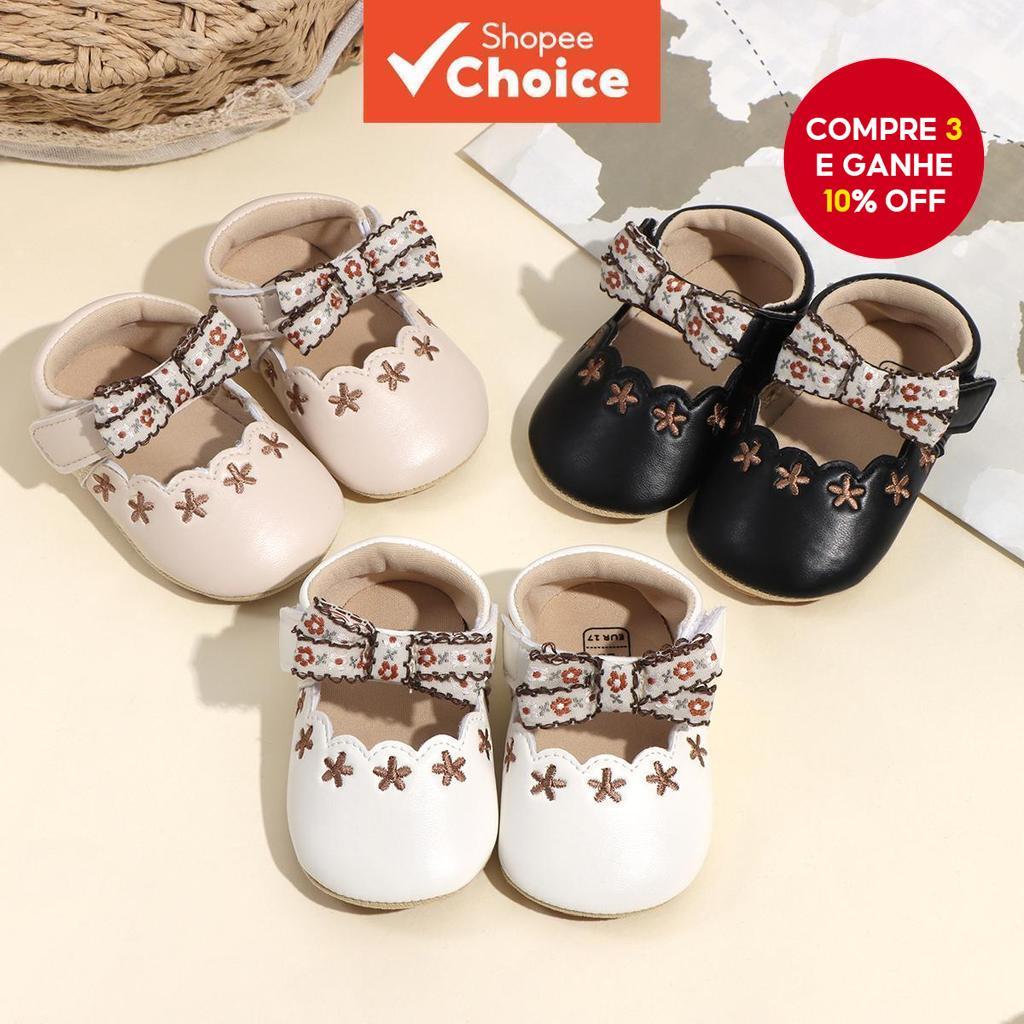 Sapatos De Bebê Princesa – Primeiros Caminhantes Com Sola Macia E Antiderrapante Para Meninas De 0 A 18 Meses