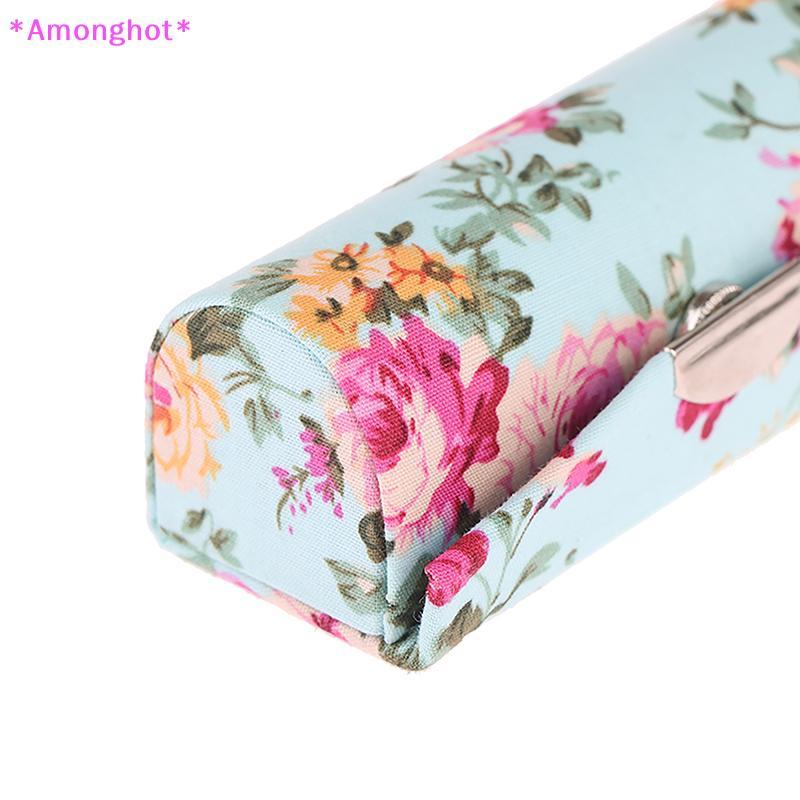 Entrehot > Estojo De Batom Espelho Caixa De Brilho Labial Designs De Flores Retrô Bordado Suporte De Joias Feminino Bele