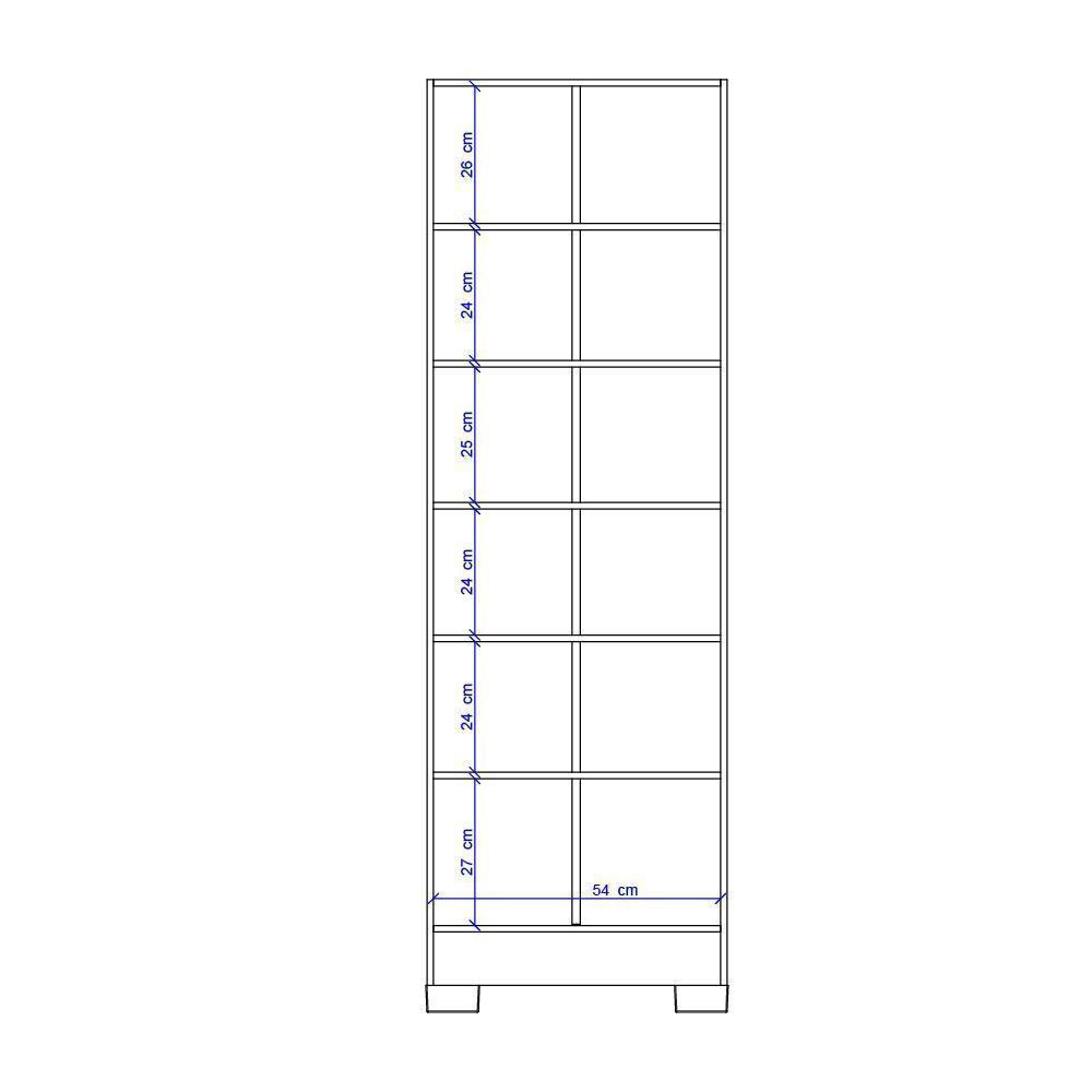 Armário Utilitário Sapateira 2 Portas Espelho Branco — imagem 2 de 2
