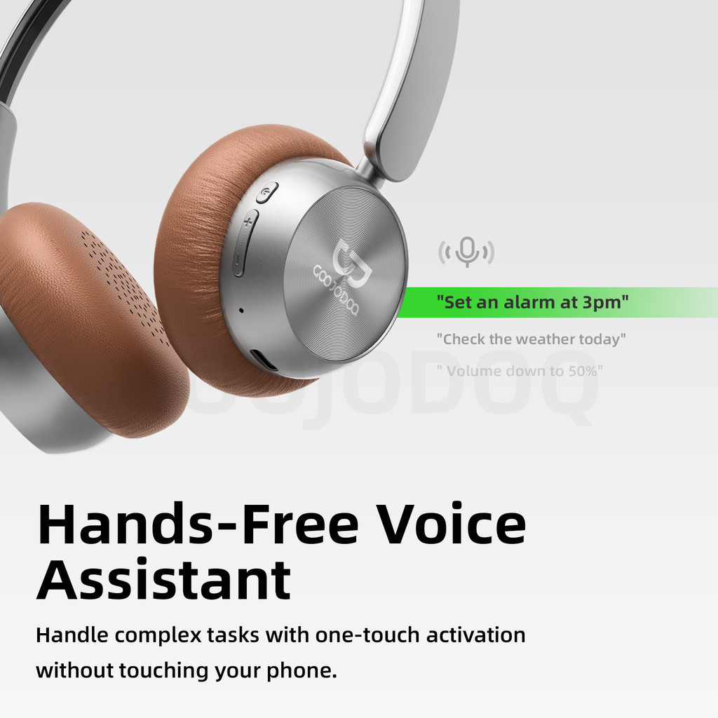 Fones de ouvido sem fio GOOJODOQ J238 Bluetooth 5.3 com assistente de voz, arco de cabeça ajustável, leves e compactos. · foto 2