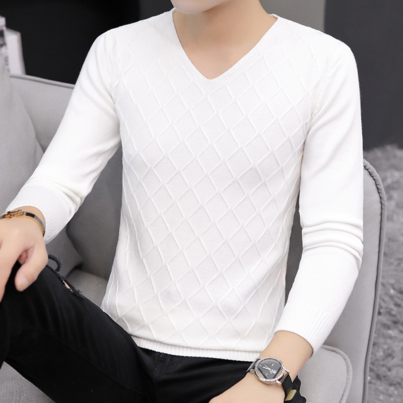 Camiseta de manga comprida masculina primavera verão 2023 novo estilo na moda com decote em V camiseta masculina cor sól