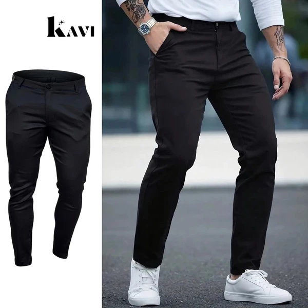 Calça Masculino Preta Sport Fino Com Bolso Embutido Sarja Brim Com Elastano Cores