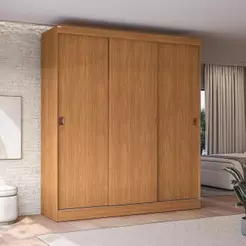 Guarda-Roupa 3 Portas de Correr Kappesberg Canela 180cm