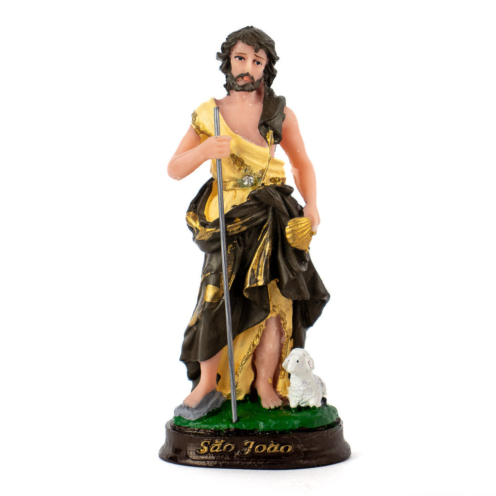Escultura São João Batista 14,50 cm em Resina