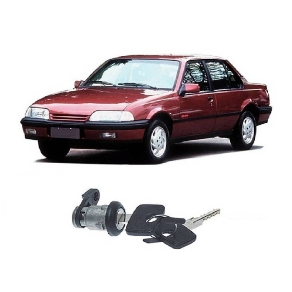 Cilindro Porta Dianteira Monza Tubarao 1991 1996 Preto Com Chave