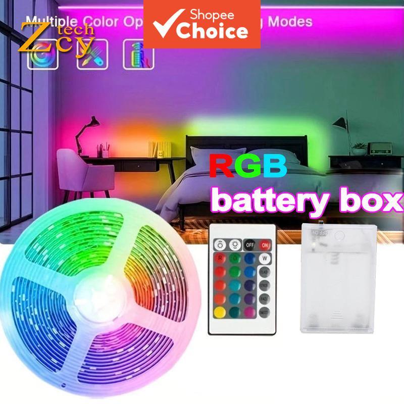 Bateria Caixa 10M RGB LED Strip Light Com Controle Remoto Para Quarto Flexível