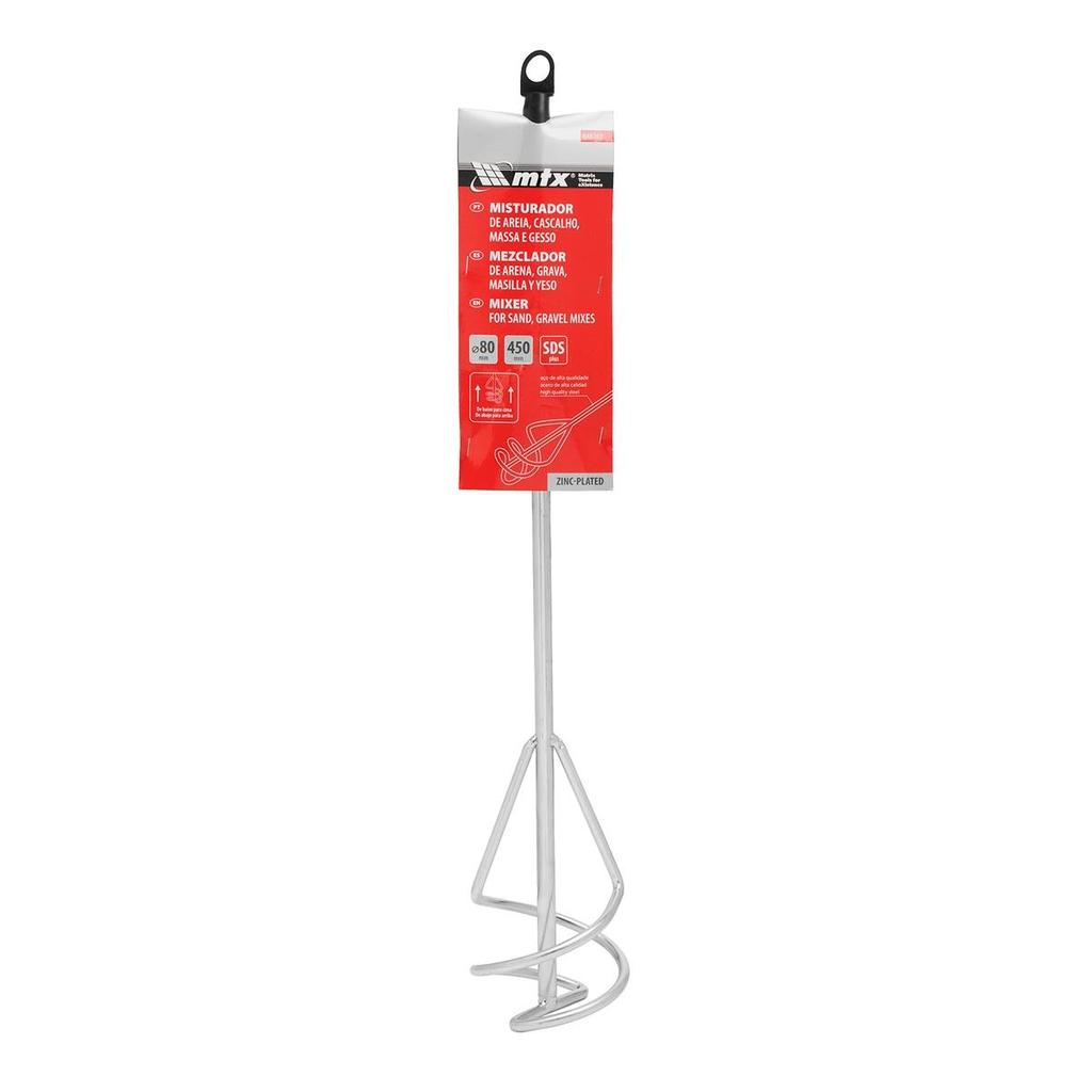 Misturador 80 X 450mm SDS Plus MTX Aço Galvanizado