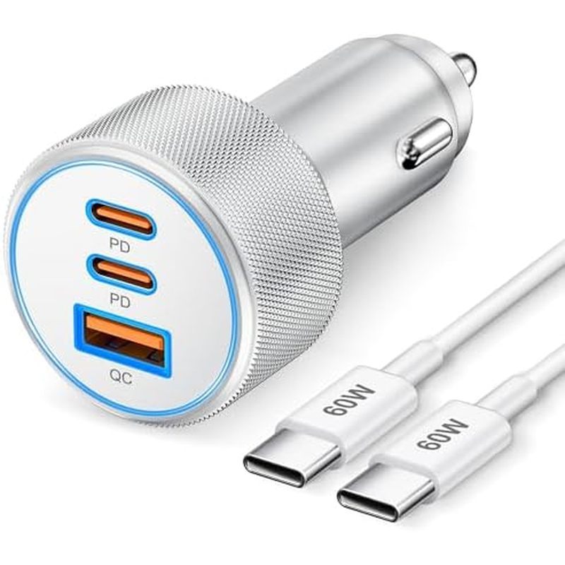 Carregador De Carro Tipo C Super Rápido De 3 Portas 67 W USB Para Samsung Galaxy