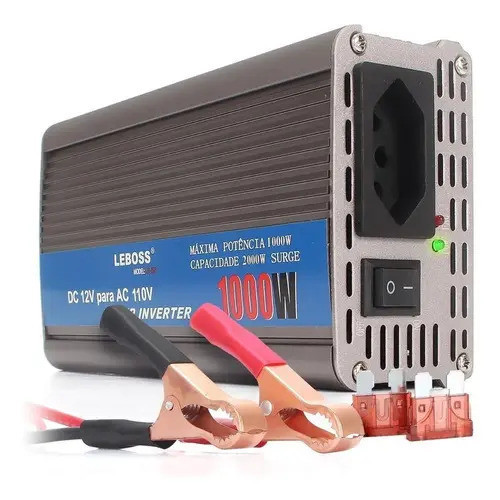 Inversor De Corrente Leboss Lb-521 Com Voltagem Mínima De Saída E 12v De Entrada