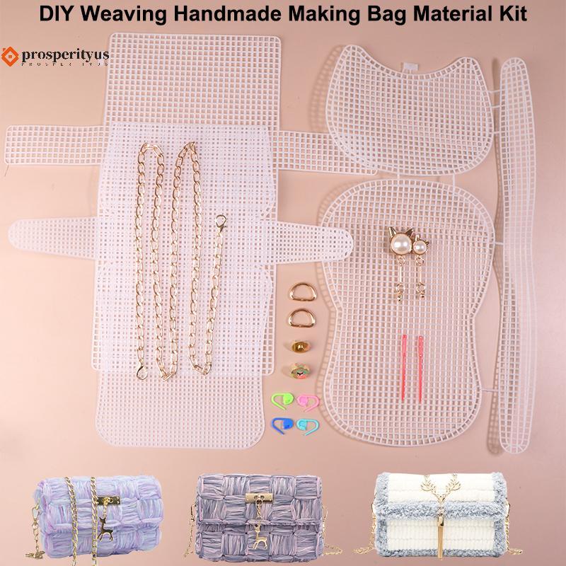[PPTS] Kit De Malha De Plástico Para Tecelagem Auxiliar , Grade , Bolsa De Ombro , Capa De Rede , Acessórios De DIY