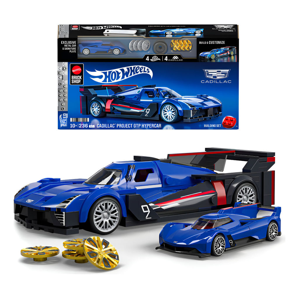 Mattel Brick Shop Hot Wheels Jogo de Construcao Speed Cadillac Project GTP Hypercar MATTEL