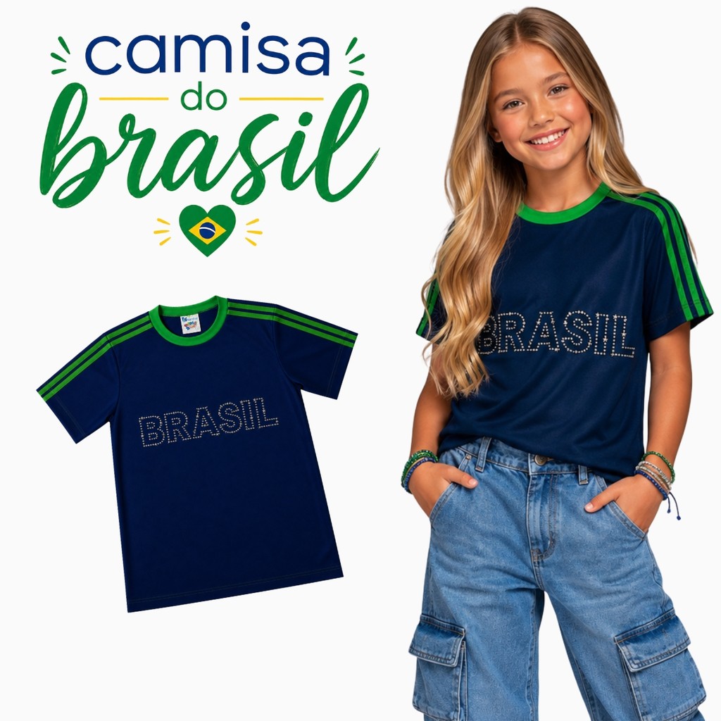 Blusa Feminina Infantil Brasil – Confortável e Estilosa!