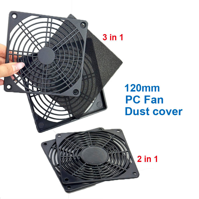 120mm Ventilador De PC Capa À Prova De Poeira Malha Grill Guarda Protetor Com Placa Frontal Removível Filtro Para Caso R