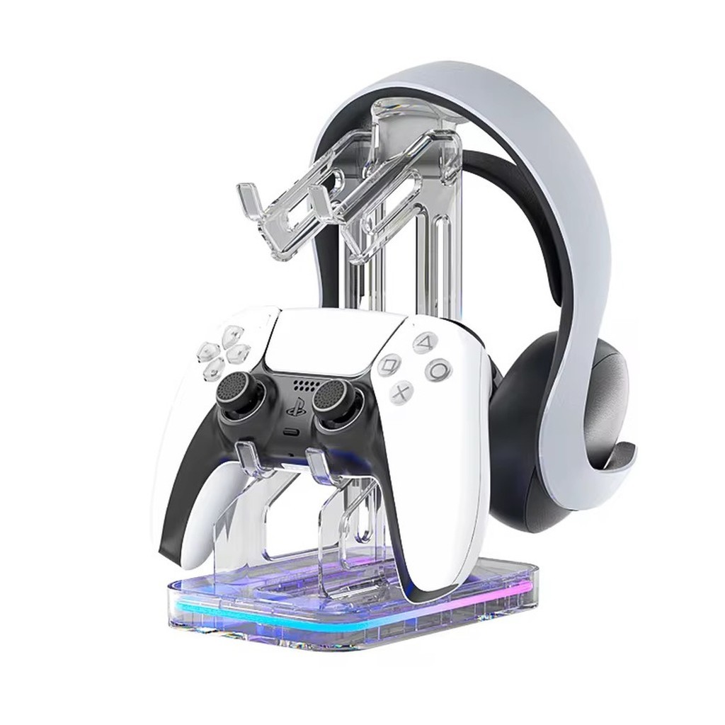 Suporte Gamer RGB Multifuncional com LED USB Tipo C para Setup e Controles DELTA-S431