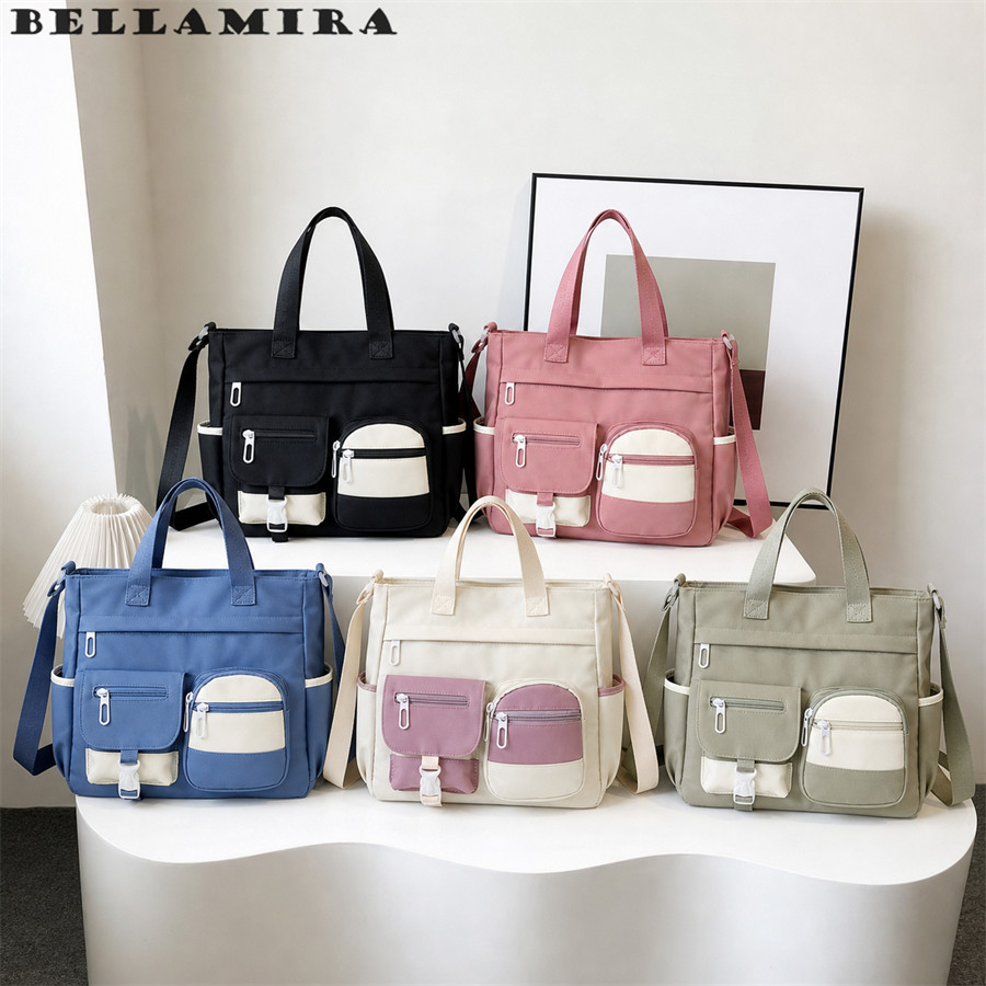 Bolso Unissex De Grande Capacidade Com Múltiplos Bolso Transversal Retro Para Estudantes Bolsa Mensageiro Bolsa Correio