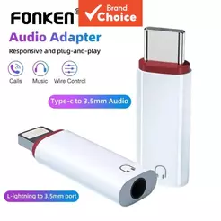 [Shopee Choice] Foneken Adaptador de 3,5 mm para Tipo C/iOS, Conversor de Fone de Ouvido, Adaptador de Áudio Auxiliar