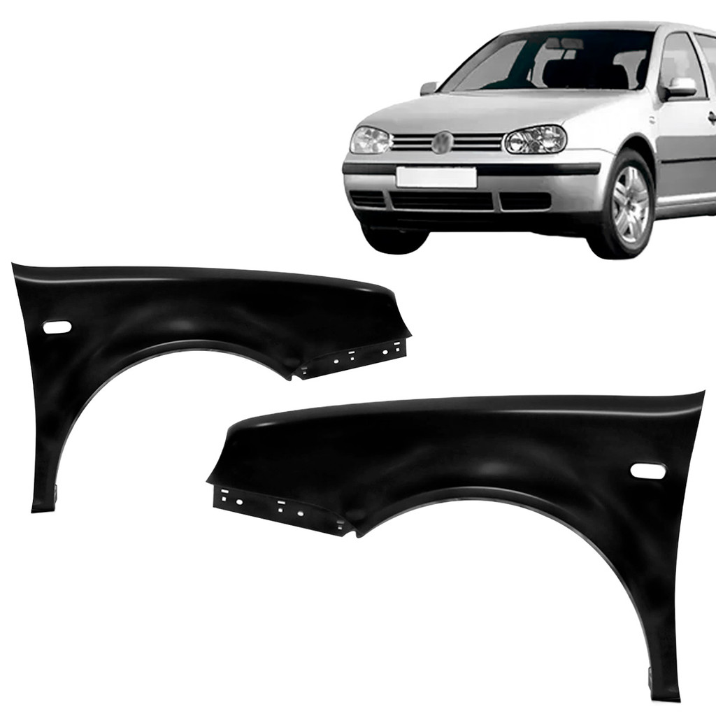 Par Paralama Dianteiro Golf G4 99 2000 2001 2002 2003 2004 2005 Com Furo