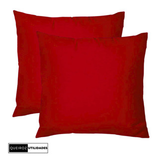 kit 2 Capas de Almofada: Vermelho - 40x40 - Decorativa Para Sala / Sofá / Quarto / Cama em Oferta na Shopee