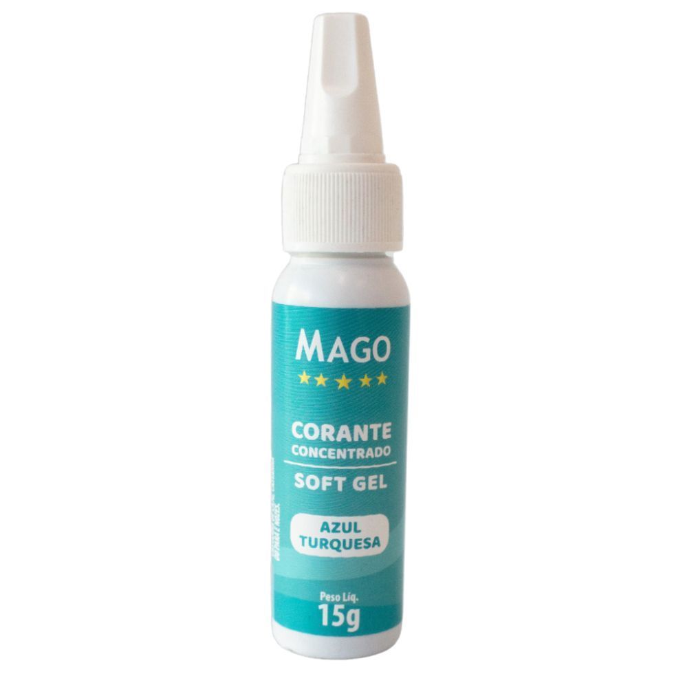 Corante Soft Gel Azul Turquesa Concentrado 15g Mago