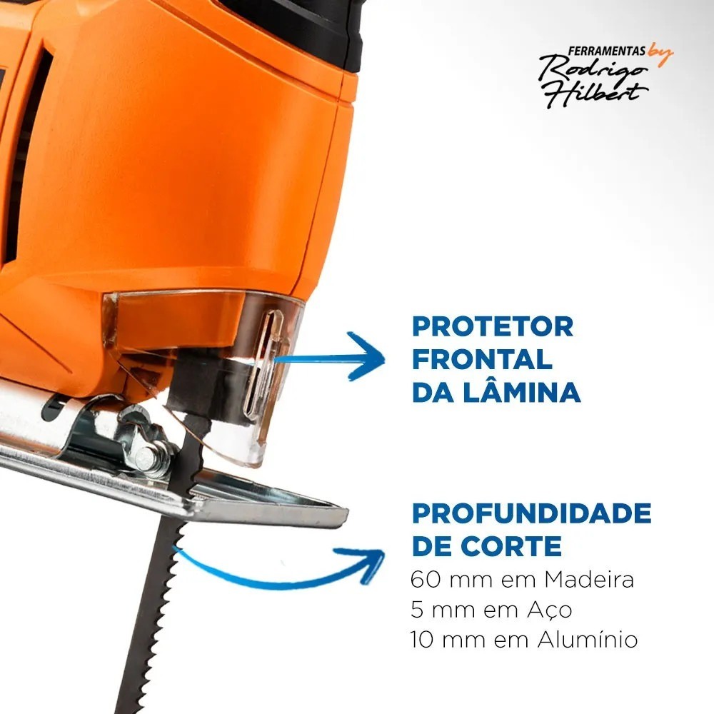 Detalhes do Serra tico tico 450W corte 60mm com 2 lâminas By Rodrigo Hilbert ST-RH-01 Mondial