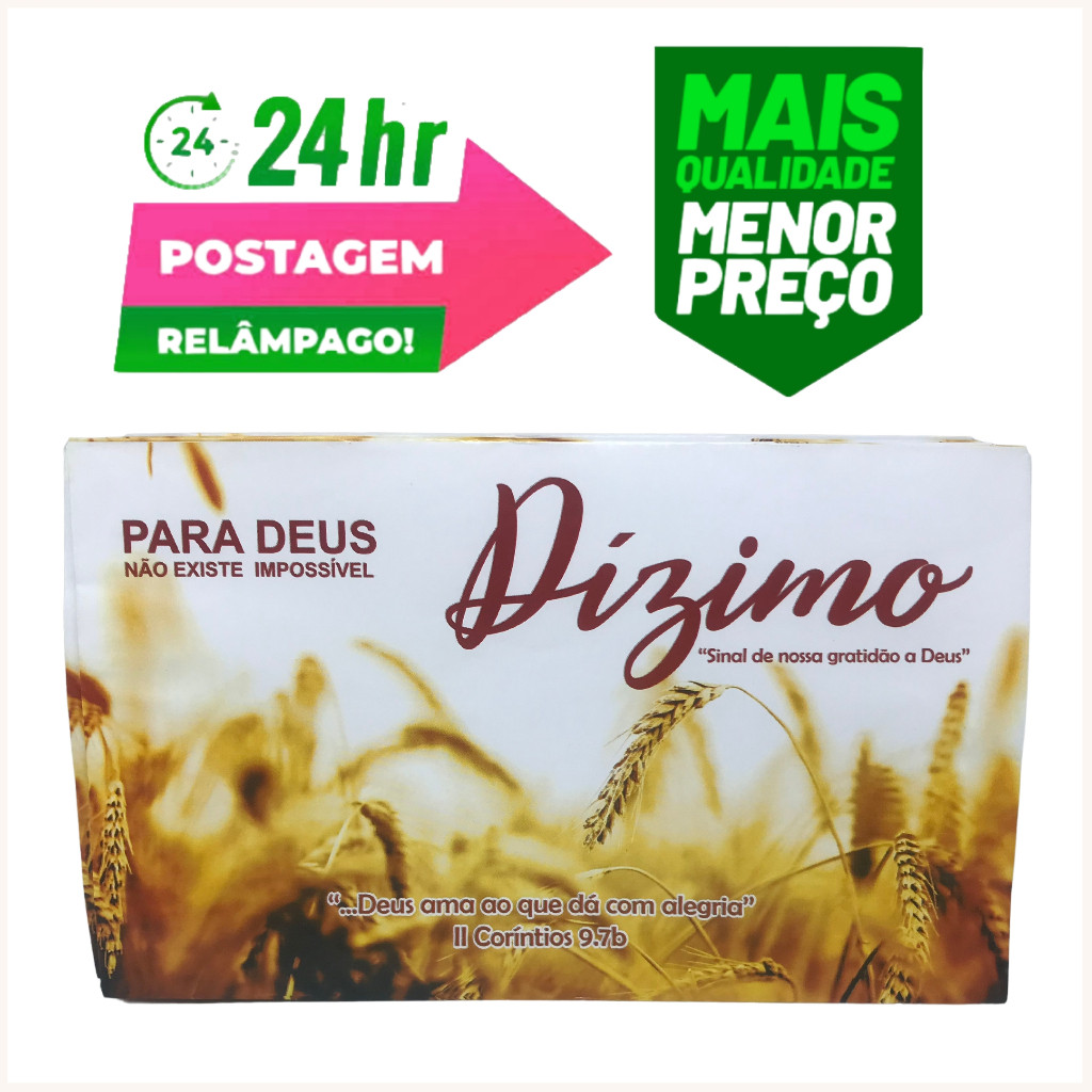 Envelope Pacote Com 100- Dizimo