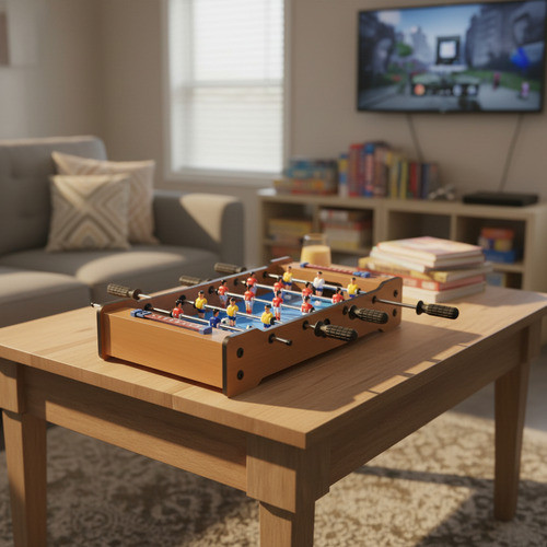 Mini Mesa Infantil Pebolim e Air Game 2 em 1 Leve Portátil Fácil de Montar Ideal Para Lazer e Diversão em Oferta na Shopee