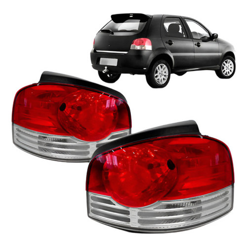 Par Lanterna Traseira Palio 2008 A 2009 Friso Cromado em Oferta na Shopee