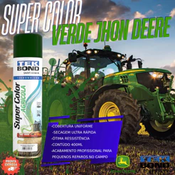 Tinta Spray Linha Agrícola Verde Jhon Deere 400ML