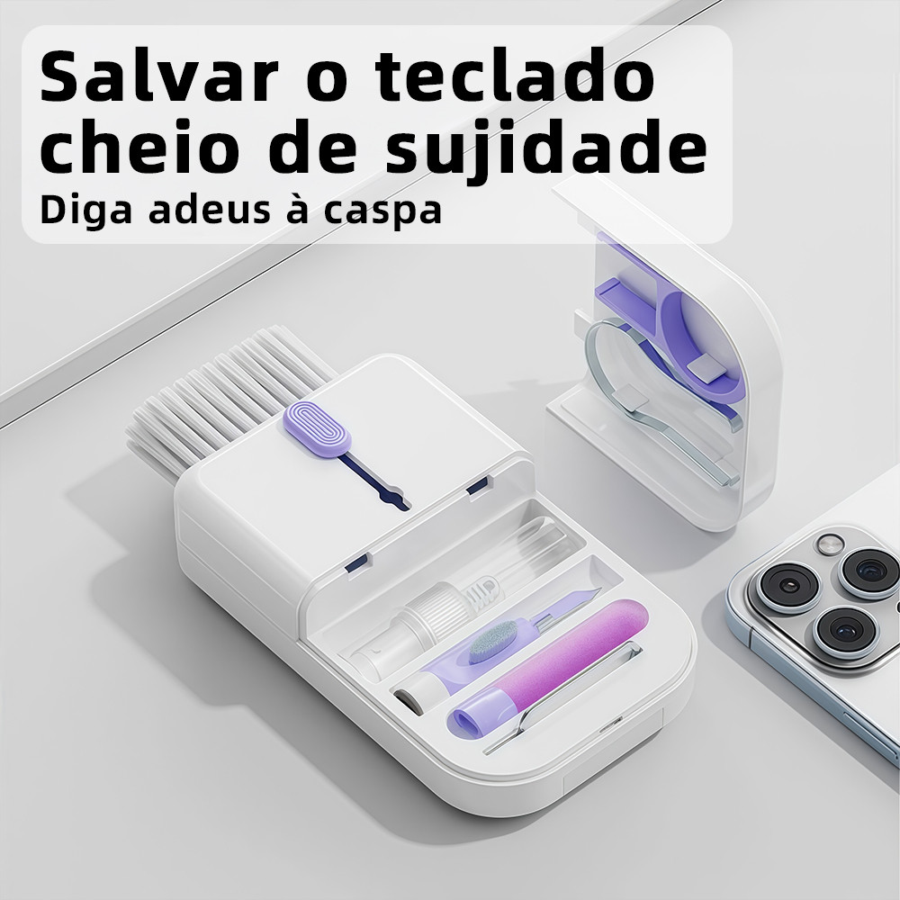Escova macia fones ouvido teclado material seguro compacto portátil ferramenta limpar tela celular escova limpeza