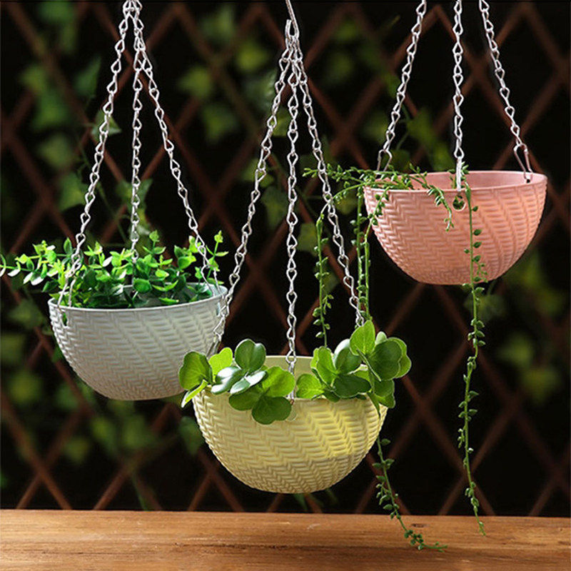 Cesta suspensa de plástico para pendurar vaso de flores pendurado vaso de orquídea pendurado na parede cesta suspensa en