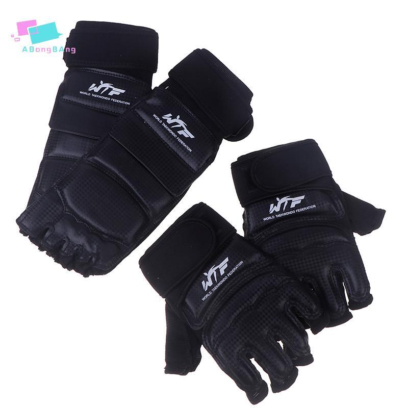Abongbanghn 1 Par De Luvas De Karatê , Taekwondo Marcial , Couro Para Pés , Equipamento Protetor De Meio Dedo , Boxe , M