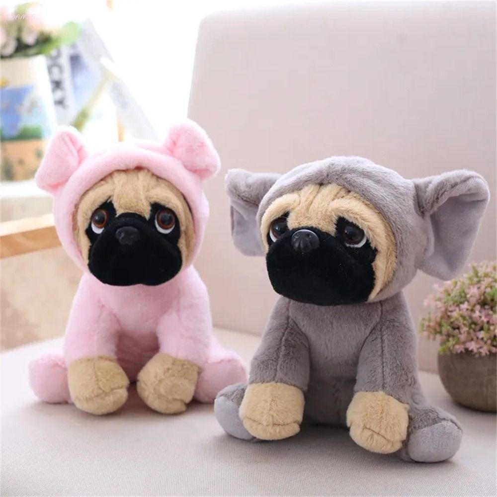 ADAMES Recheado Sharpei Cão , Coelho Elefante Cosplay Dinossauro Pug Brinquedos De Pelúcia , 20 Cm Bulldog Cães