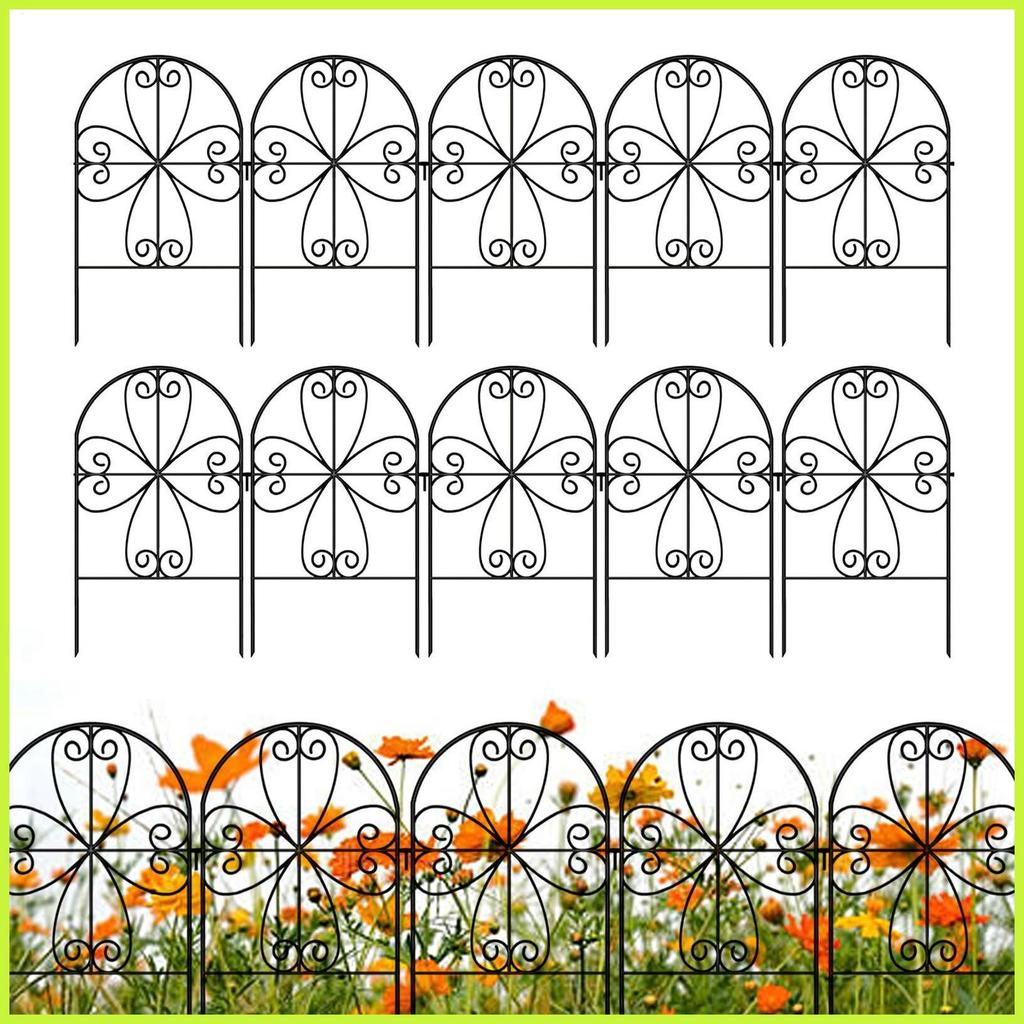 Cerca Decorativa De Jardim , 10 Peças , Resistente Às Intempéries , Borda À Prova De Ferrugem , Decoração Para Quintal ,