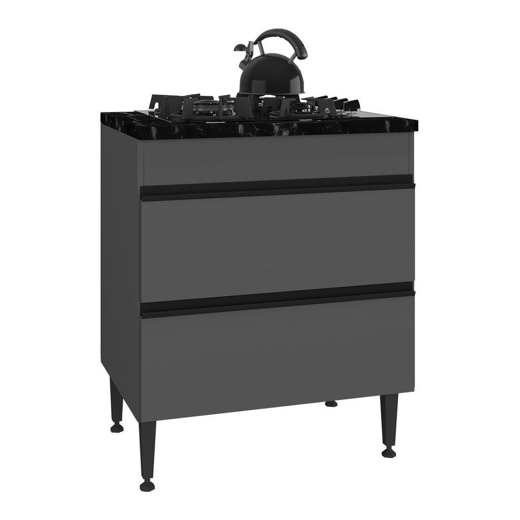 Balcão de Cozinha para Cooktop 70cm 1 Porta 1 Gaveta Milano Multimóveis MP2386