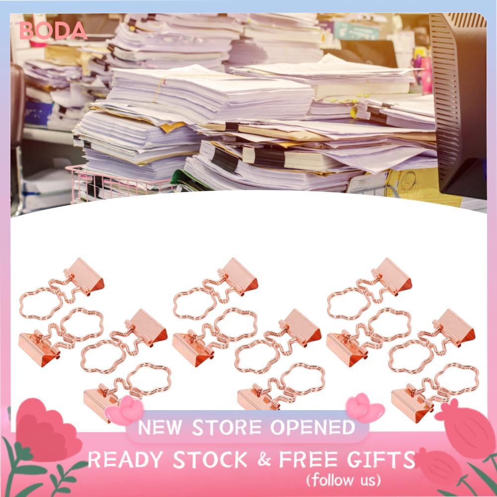 Bodas Bodas clipes pequenos em ouro rosa, 15 unidades, força de fixação forte, fácil de usar, papel de metal para