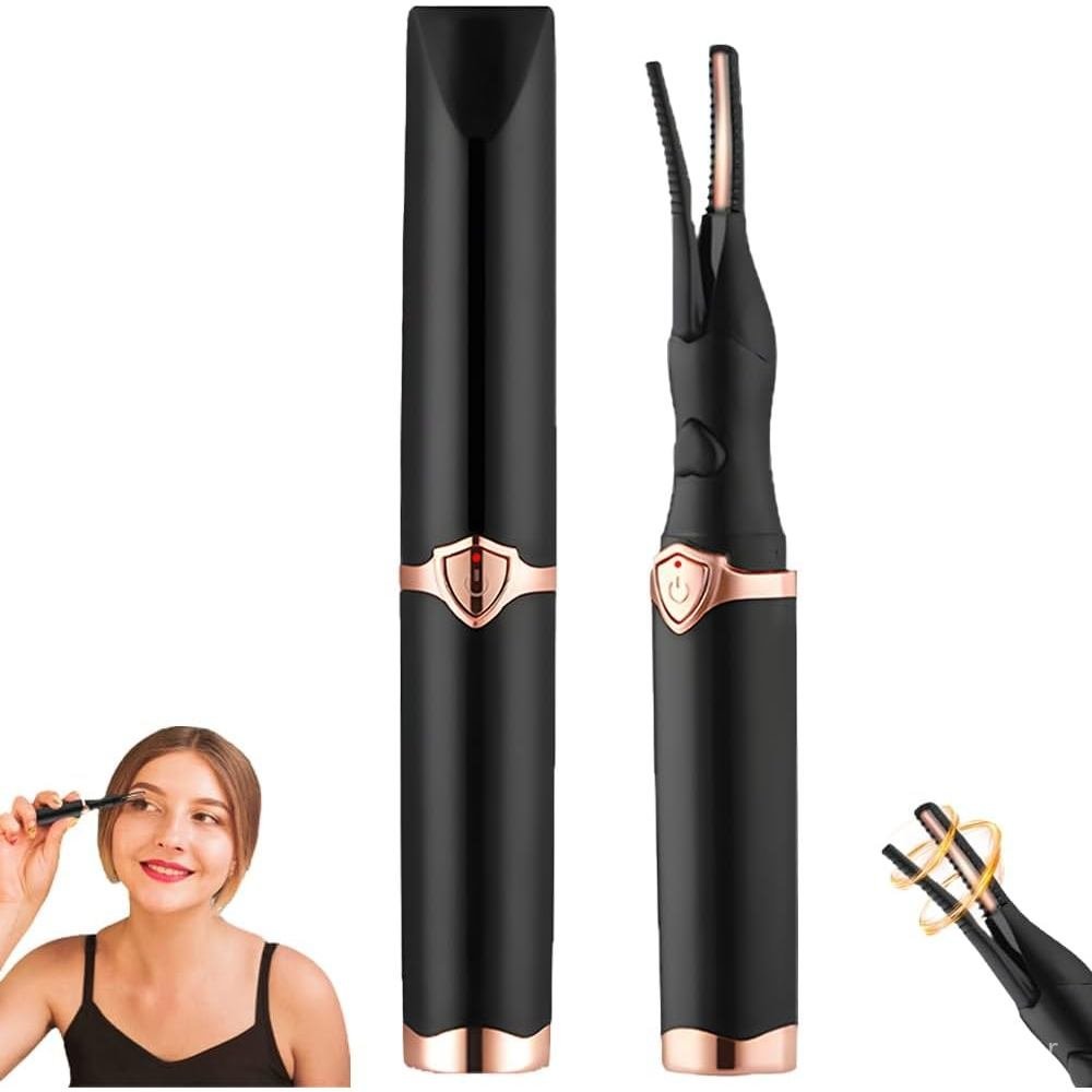 Curvador de Cílios Aquecido para Mulheres 2025 Novo Mini Curvador de Cílios Aquecido Recarregável por USB com 3 Modos de